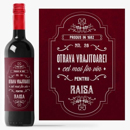 Vin personalizat cu text - Otrava Vrăjitoarei