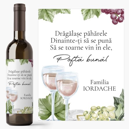 Személyre szabott bor szöveggel - Jó étvágyat!