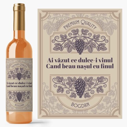 Személyre szabott bor szöveggel - Vita de vie