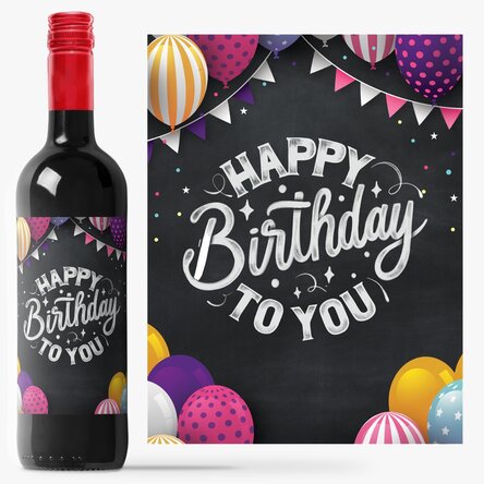 Vin personalizat  - Happy Birthday To You