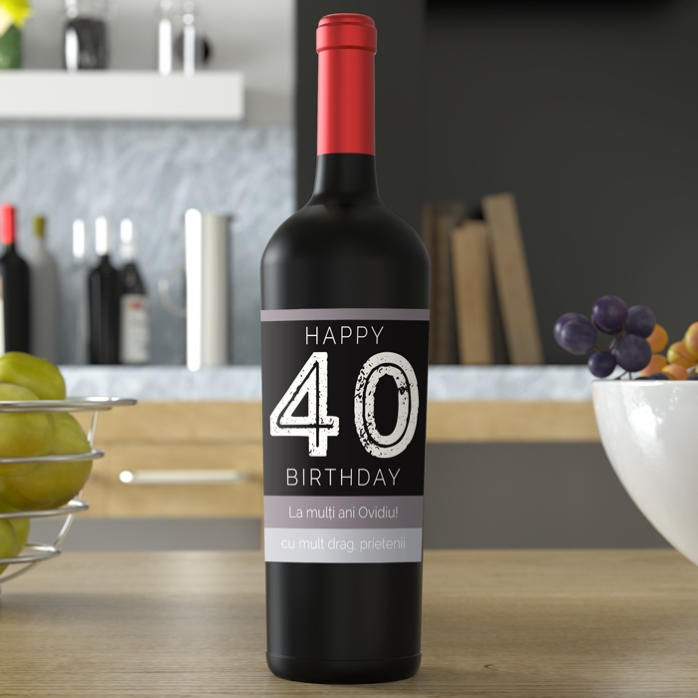 Vin personalizat - Happy Birthday