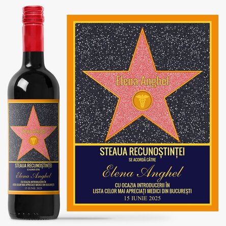 Vin personalizat - Steaua recunoștinței, medic