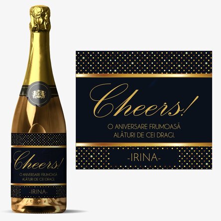 Vin spumant personalizat - Cheers!