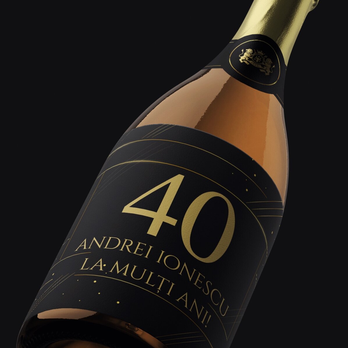 Vin spumant personalizat cu text - A gift for you