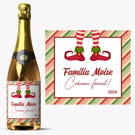 Vin spumant personalizat cu text - Elf