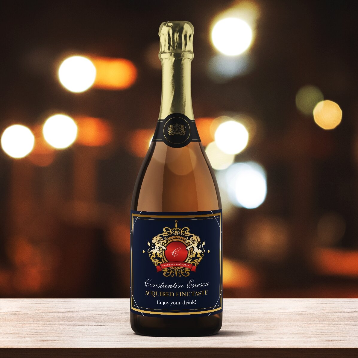 Vin spumant personalizat cu text - Heraldry