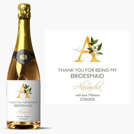 Vin spumant personalizat cu text - Thank you