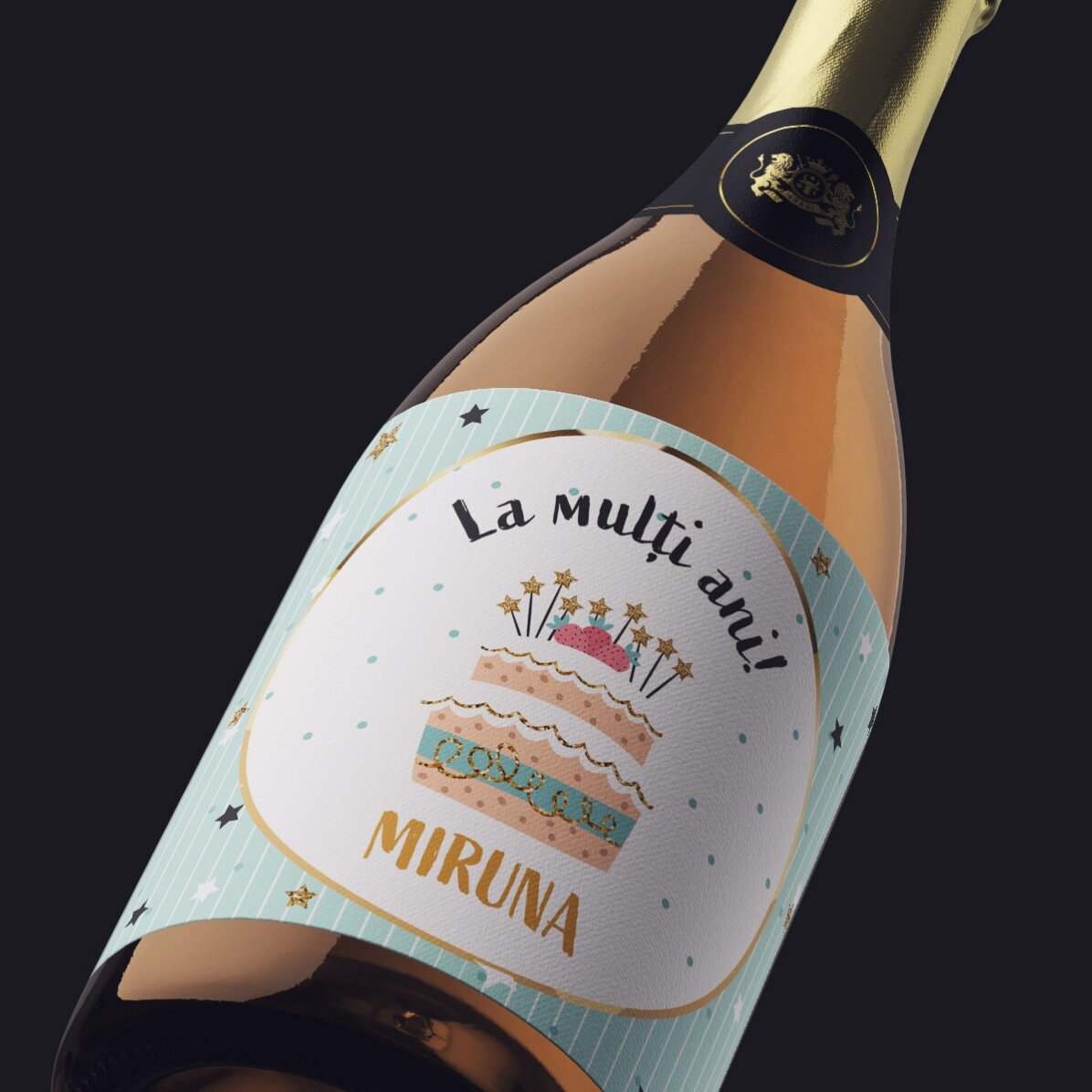 Vin spumant personalizat pentru zi de naștere - Happy Birthday!